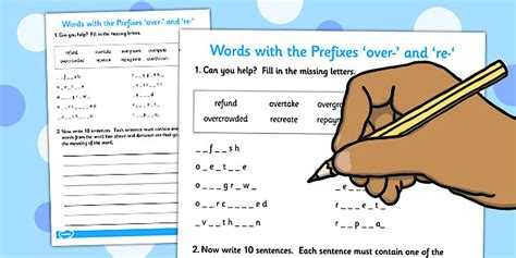 Words Beginning With the Prefixes over- and re-