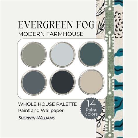 Evergreen Fog Paint Color Palette