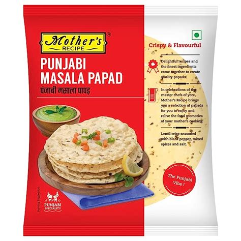 Mother's Recipe Punjabi Masala Papad 5" Pouch, 180 g – Fetch N Buy