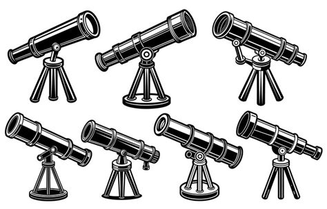 A set of telescope vector illustration | Premium AI-generated vector