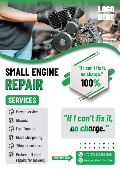 Image result for Small Engine Repair Flyer