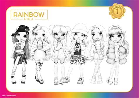 Rainbow High Coloring Pages Printable Free