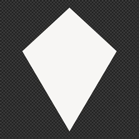 Kite shape png clipart, white | Premium PNG - rawpixel