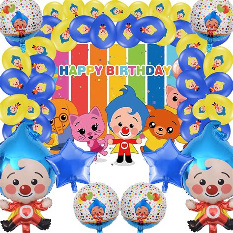 Buy Plim Plim Birthday Party Supplies Clown Balloons Include Background ...