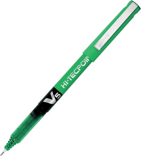 Pilot V7 Hi-Tecpoint Rollerball Pen, 0.7 mm Tip - Green, Box of 12 ...