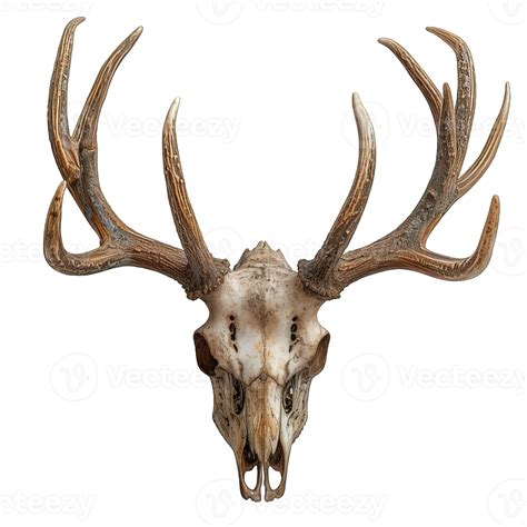 AI generated deer head skull isolated on transparent background ,deer ...