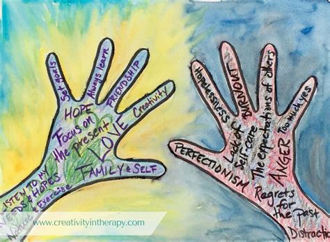 Hands Hold On To and Let Go Art Therapy | Creativity in Therapy Great ...