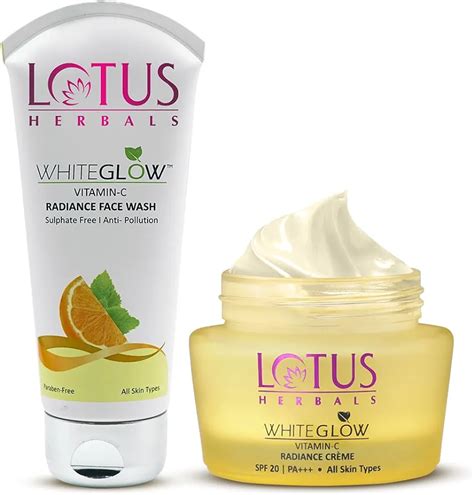 Lotus Herbals WhiteGlow Vitamin C Radiance Face Wash (100g) + Face ...