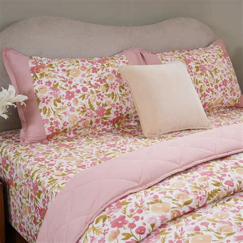 Buy MASPAR Sensory Bloom Cotton 4Pcs Floral Print Double Bed-In-A-Bag ...
