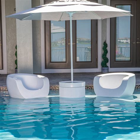 Ripple Wide Table with Umbrella Hole | In Pool & Patio Side Table ...