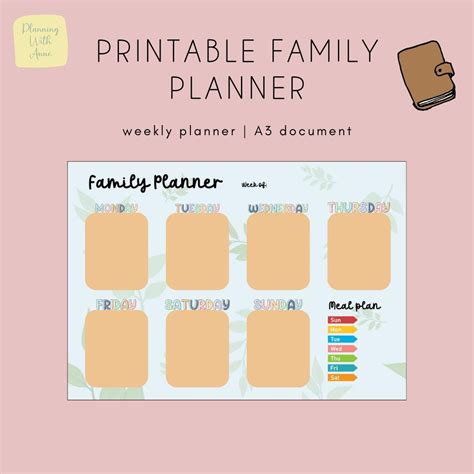 Image result for Family Planner Examples