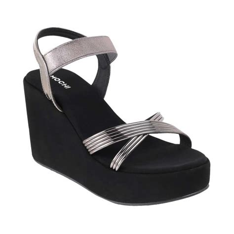 Buy Mochi Women Gun-Metal Party Sandals Online | SKU: 34-47-29-36 ...
