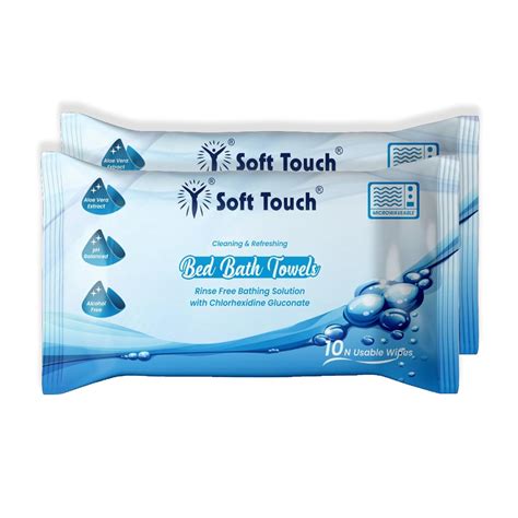 Amazon.in: Buy Soft Touch Bed Bath Towel Wet Wipes | with Chlorhexidine ...