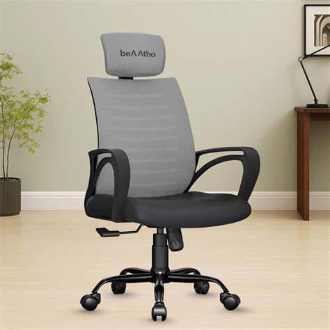beAAtho Verona Mesh Chair | 3-Year Limited Warranty | Sturdy Nylon bas