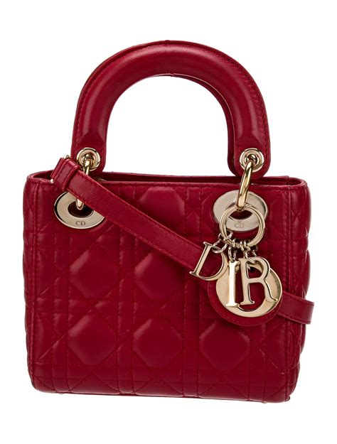 Christian Dior Mini Lady Dior - Red Mini Bags, Handbags - CHR346683 ...
