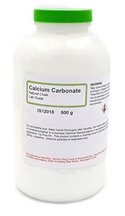 Lab-Grade Calcium Carbonate, Natural Chalk, 500g - The Curated Chemical ...