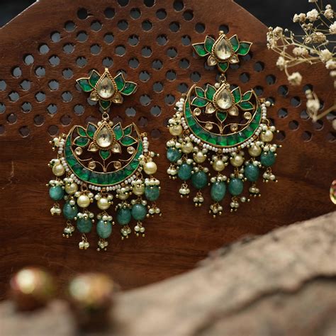 Kundan chandbali Earrings | Polki chandbali Earrings | Trendy Jewellery