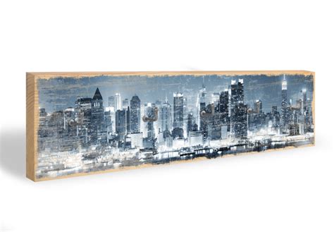 Key Holder - New York at Night 01 + 5 Hooks | wall-art.com