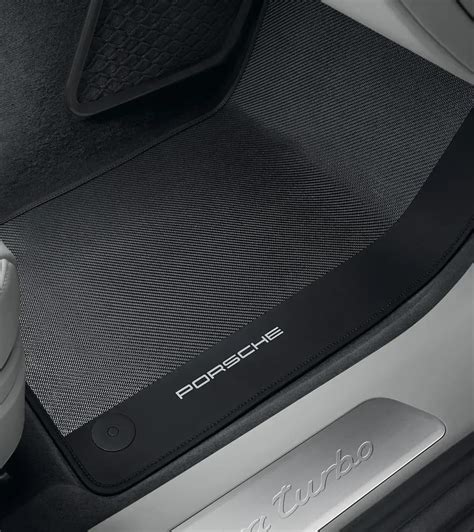 Porsche Carbon Floor Mats with Leather Edging for Panamera (G2/G2 II ...