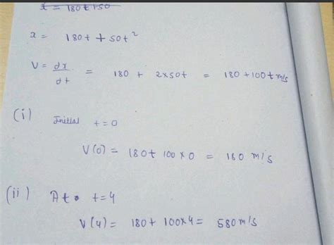 The distance transferred by a particle moving along a straight line is ...