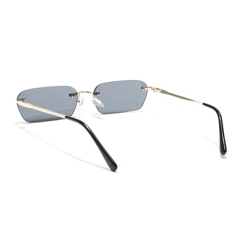 Underdog | Black Rimless Rectangle Sunglasses MG3786