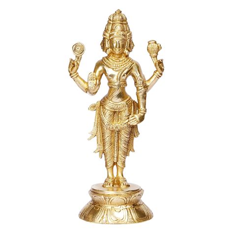 Brass World 10 Inch Brass Trimurti Idol with Four Heads India | Ubuy