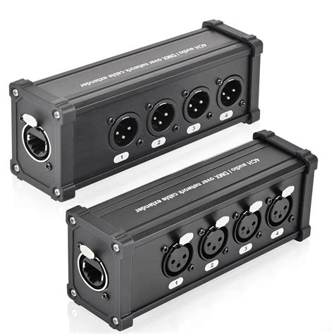 JOLGOO 4 Channel 3 Pin Multi Network XLR Cable Breakout to RJ45 for ...