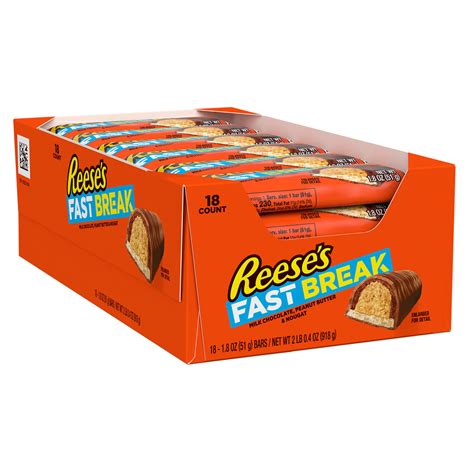 REESE'S FAST BREAK Milk Chocolate Peanut Butter Standard 1.8oz Candy Bar