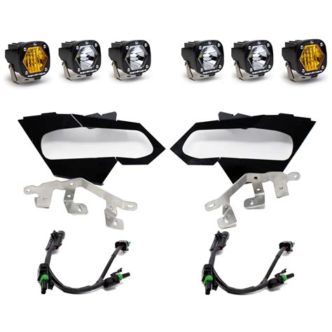 Baja Designs® S1 Triple Amber/Clear LED Headlight Kit (2017+ Can-Am ...