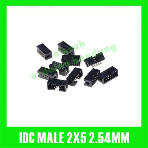 Promo DC3-10P 2.54mm 2x5 Pin Straight Male Shrouded header IDC Socket ...
