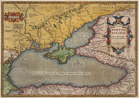 Карта Черного моря (Понт Эвксинский), Северного Причерноморья и ...