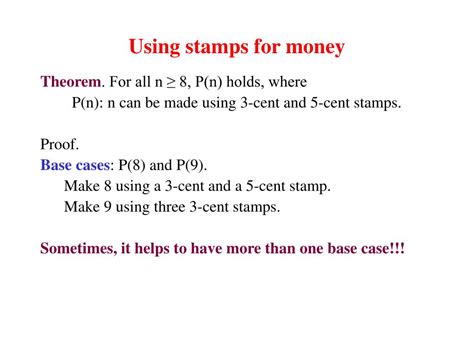 Stamp Example Simple Induction 的图像结果