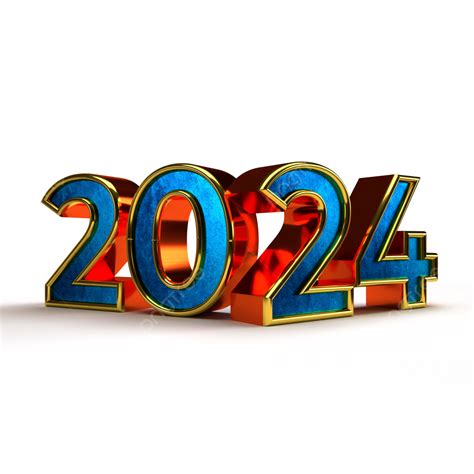 Happy New Year 2024 Golden 3d Numbers, Happy New Year 2024, Gold 2024, Golden 3d Text 2024 PNG ...