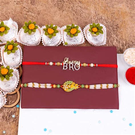 Send Bro Rakhi and Designer Rakhi with Kaju Kalash Online - RKH23 ...