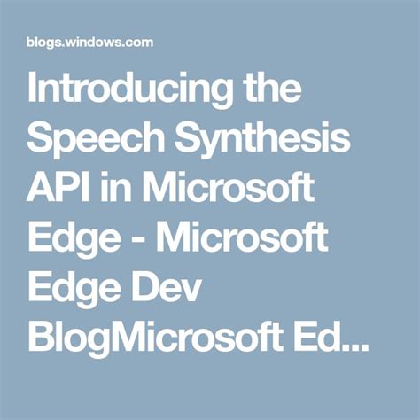 Microsoft Speech API 的图像结果