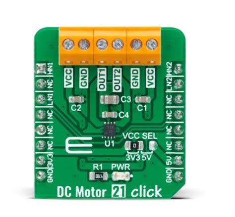 MIKROE-4877 MikroElektronika | MikroElektronika DC Motor 21 Click DC ...