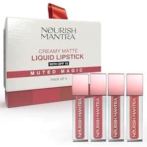 Buy Nourish Mantra Muted Magic Matte Liquid lipstick combo with SPF 15 ...