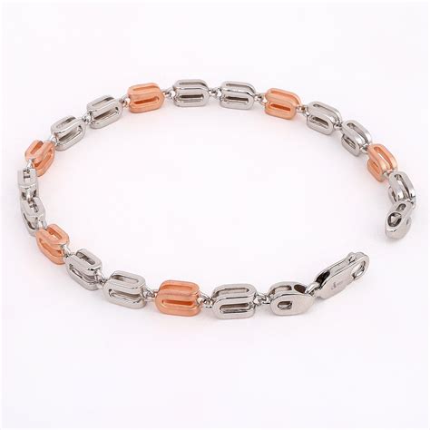 Pinnacle Prestige Two-Tone Men's Silver Bracelet – Diavo Jewels