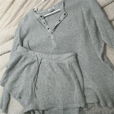 Aerie Waffle Knit Matching Set | never worn | so so... - Depop