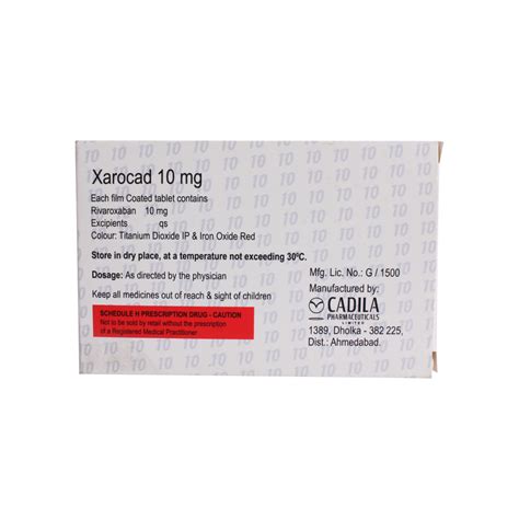 Xarocad 10 Tablet 7's Price, Uses, Side Effects, Composition - Apollo ...