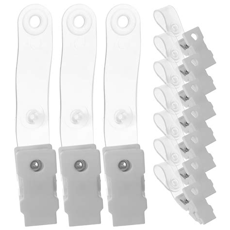 Raindrops 100 Pcs Small Badge Clip Name Tag Holders Pins Lanyards Work White - Walmart.com