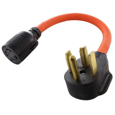 AC WORKS 1.5ft NEMA 14-30P to NEMA L14-30R 30-Amp 4-wire Single To ...