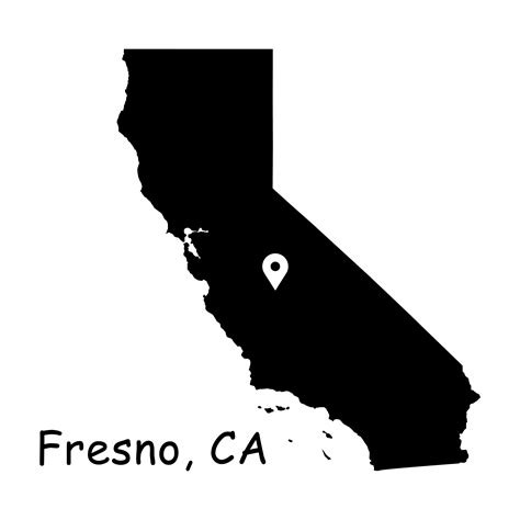 Fresno California State Map, Fresno City CA California USA Map, Fresno ...