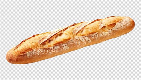 French baguette isolated on a transparent background top view | Premium ...