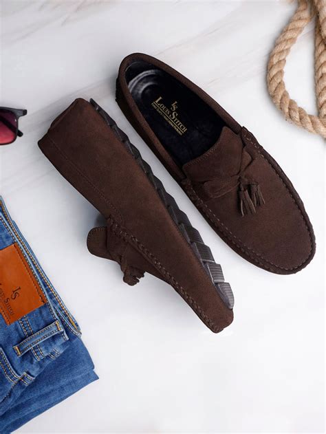 Buy Handmade Italian Suede Leather Penny Tassel Loafers - Louis Stitch