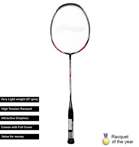 Buy Li-Ning Turbo X-90 II Carbon-Fiber Badminton Racquets (Black/Grey ...