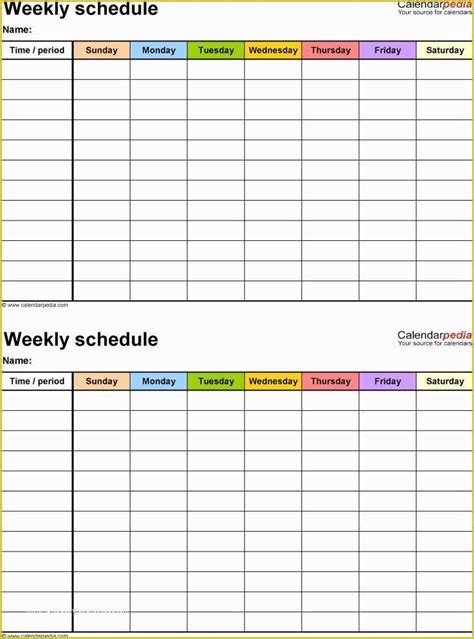 Free Printable Weekly Work Schedule 的图像结果