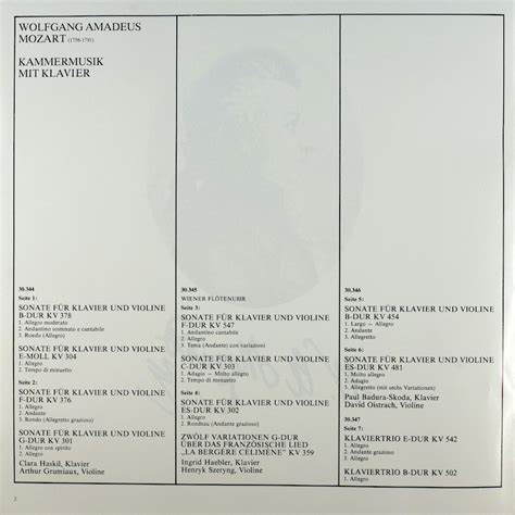 Mozart-Edition 6. Kammermusik mit Klavier – Bertelsmann Vinyl Collection