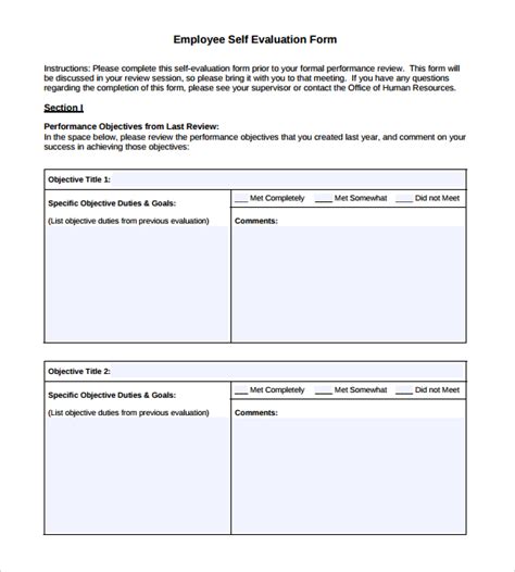 Simple Employee Evaluation Form 的图像结果