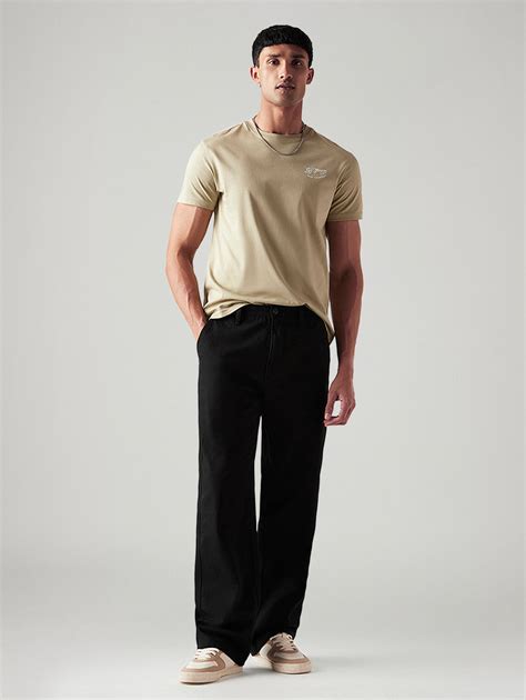 Men's Black Loose Fit Mid Rise Chinos – Levis India Store